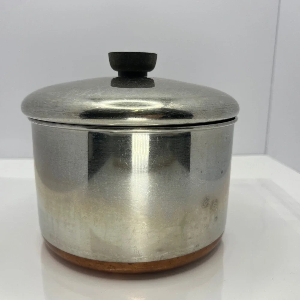 Revere Ware Saucepan Pot Kitchen 7in Copper Stainless Steel 22072609 USA Made